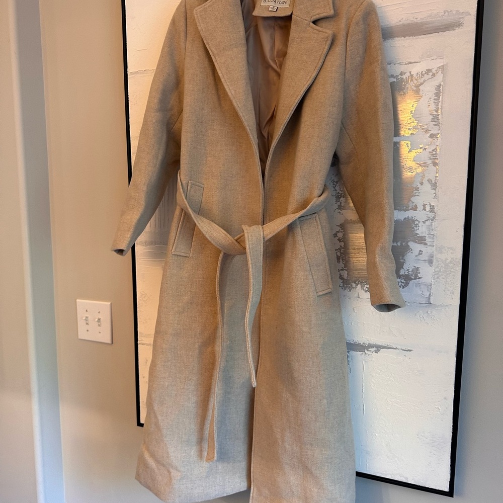 Stylish Tan Belted Coat